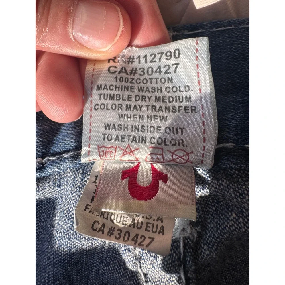 Y2K Vintage True Religion Joey Super T Men Blue Flare Jeans Made in USA Size 40